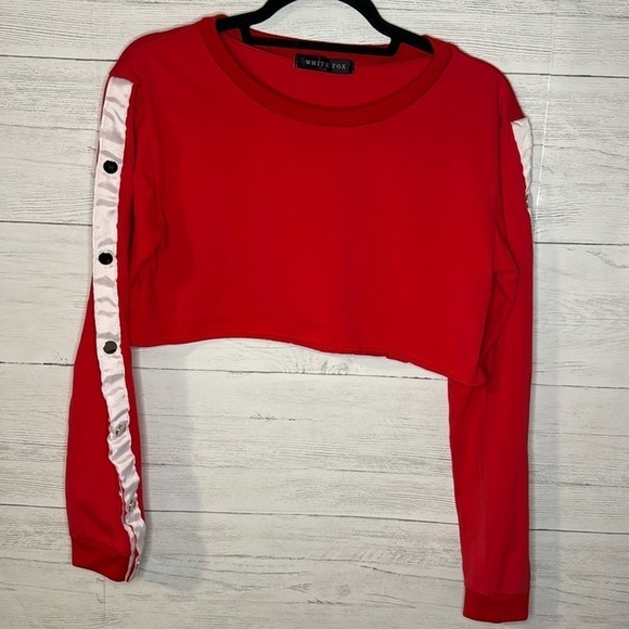 White Fox Red Crop Top | SIZE S - Picture 2 of 6